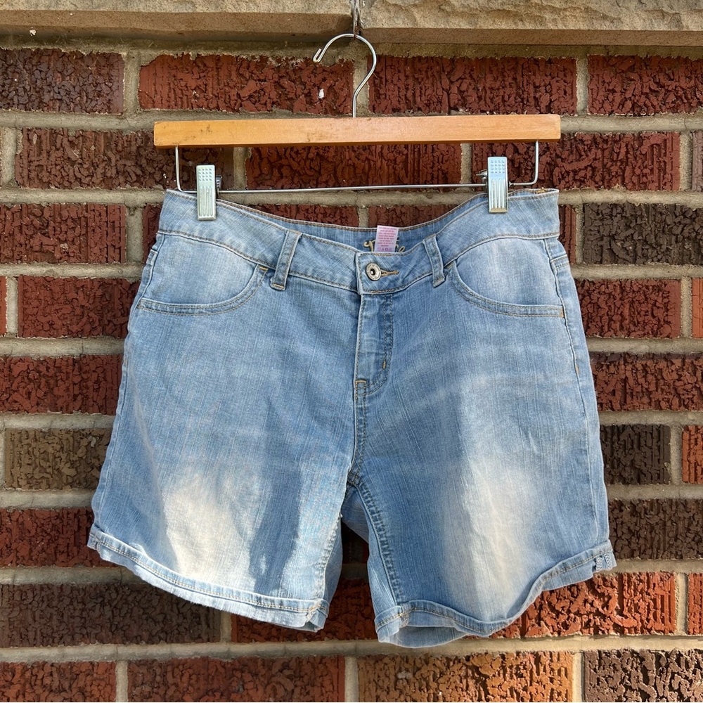 Justice Light Blue Mid Thigh Jean Shorts